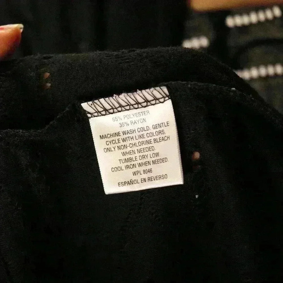 JM Collection Petite cardigan with hole detailed pattern women black - Picture 3 of 12